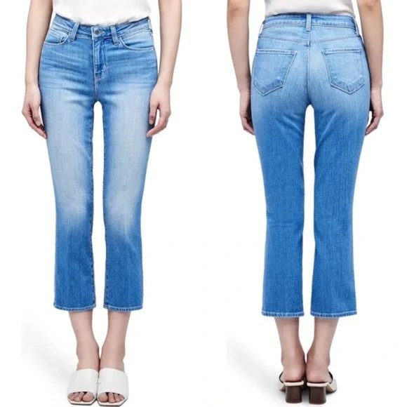 L'AGENCE Denim - NWOT L’AGENCE Nadia High Waist Crop Straight Leg Jeans Light Rockford Wash 28
